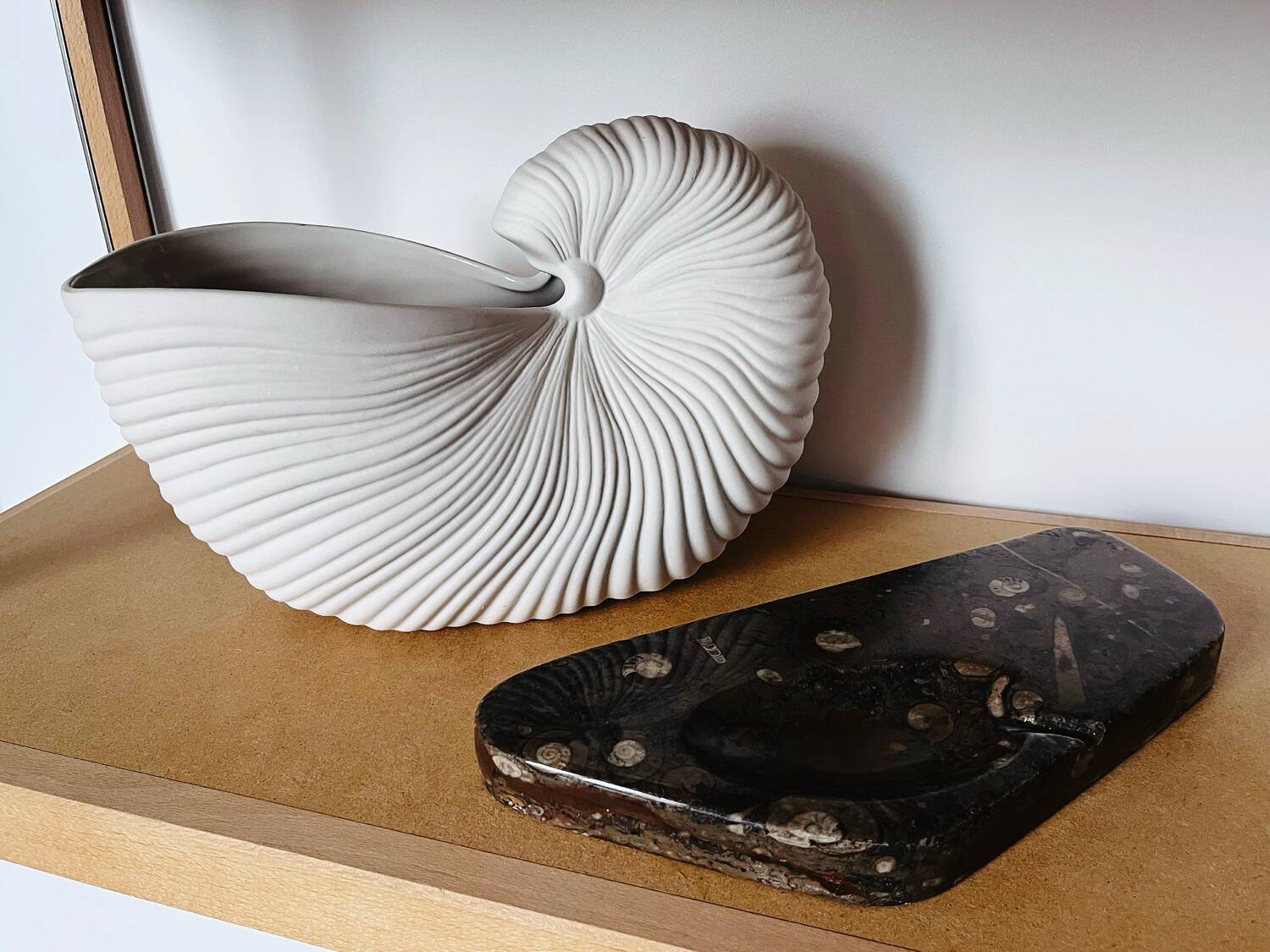 Vintage fossilised marble catchall