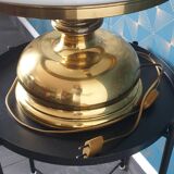 Brass and opaline lamp