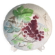 Assiette Décoratif Barbotine St Clément Made In France Motif Raisin Vintage