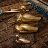 Trois canards en laiton