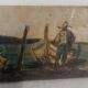 Formelle Pescatore Avec Barques Peinte Et Émaillée Œuvre Unique R.PUCCI