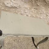Louis XV style console table with beige patina and wax