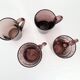 Purple biot blown glass mugs