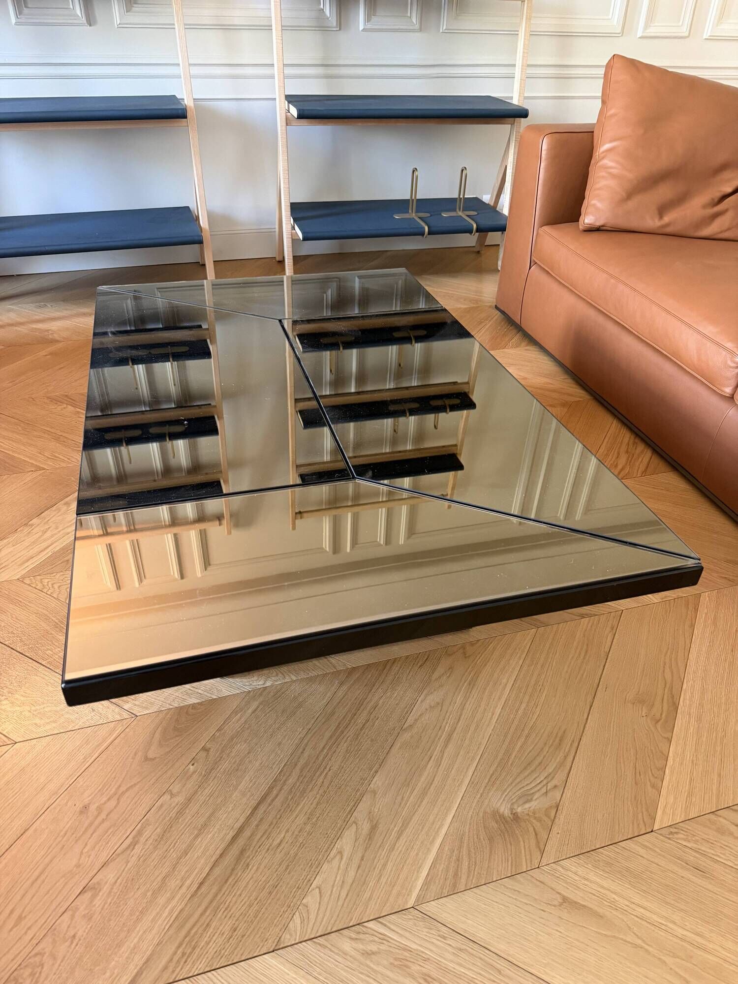 Cocktail coffee table with hidden bar by Paul Michel for Roche Bobois from the 1970s.