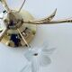 Ceiling lamp art deco flowers three fires