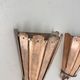 set of 2 copper 25cm Gio Ponti Style Theatre Wall Light Sconces, Italy 1950