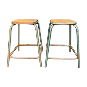 paire de tabourets industriel