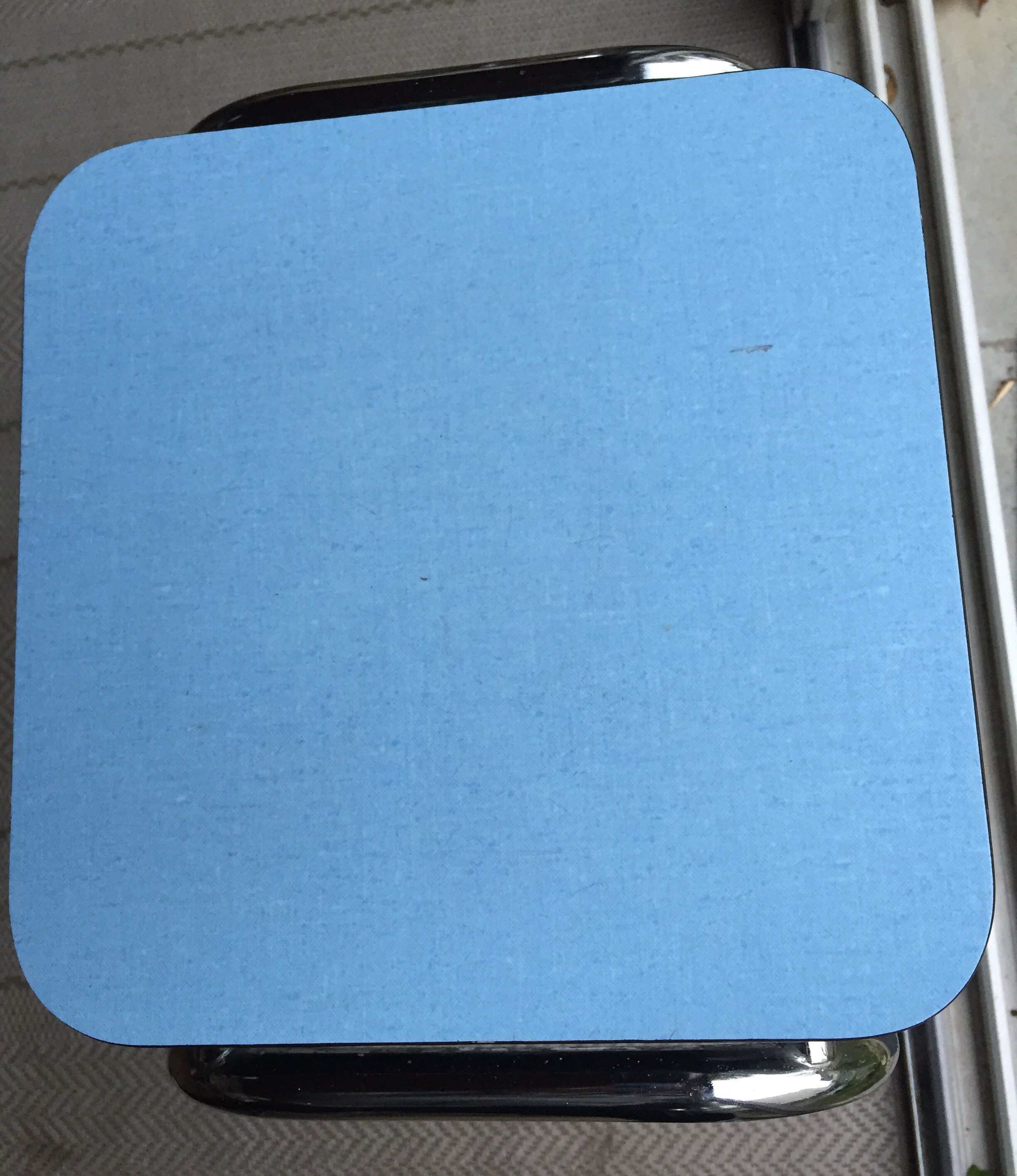 Steplady stepladder formica sky blue, 60/70s