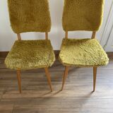 2 yellow moumoute chairs