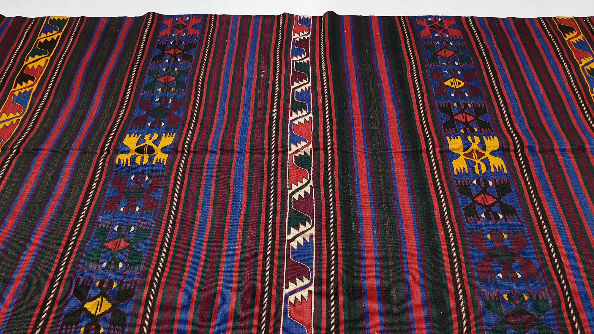 Turkish kilim rug, 407x141 cm, MYK-871