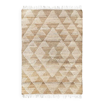 Tapis style berbère en jute ethnique 120x170 cm