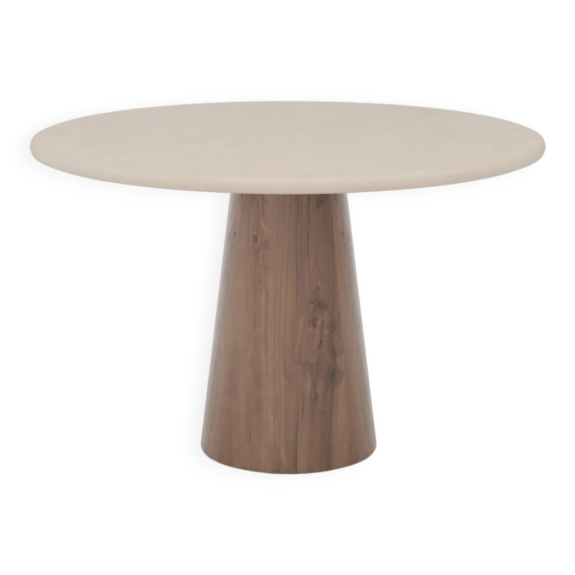 Handcrafted w/ Plaster - Contemporary Textured Dining Table “Cone”- Round 120