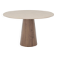 Handcrafted w/ Plaster - Contemporary Textured Dining Table “Cone”- Round 120