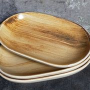 Trois raviers céramique au décor de coups de pinceaux vintages