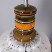 Vintage 1960s Italian design ceramic and glass chandelier