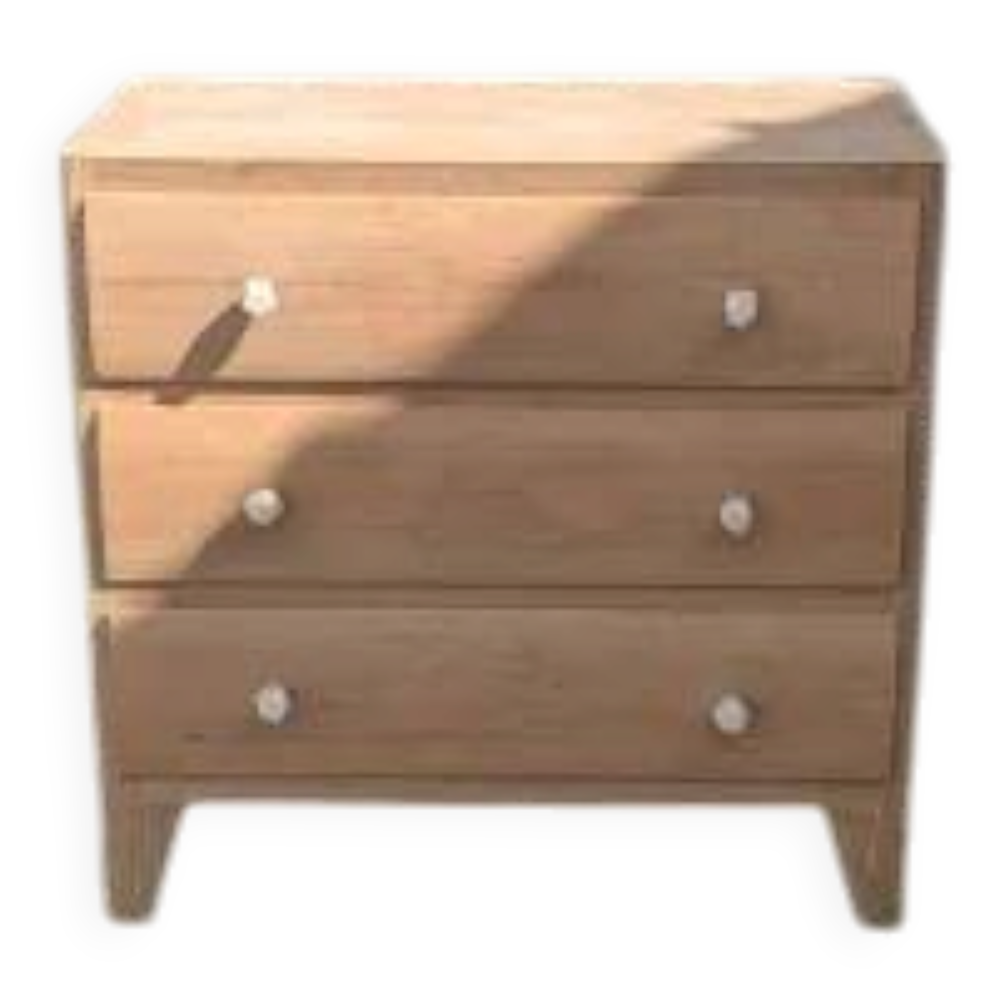 Natural wood chest of drawers