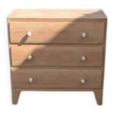 Natural wood chest of drawers