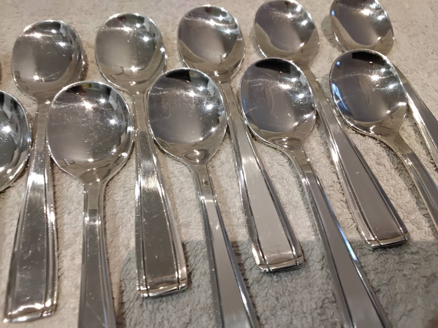 12 silver-plated ice cream scoops, goldsmith Frionnet, art deco style