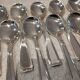 12 silver-plated ice cream scoops, goldsmith Frionnet, art deco style