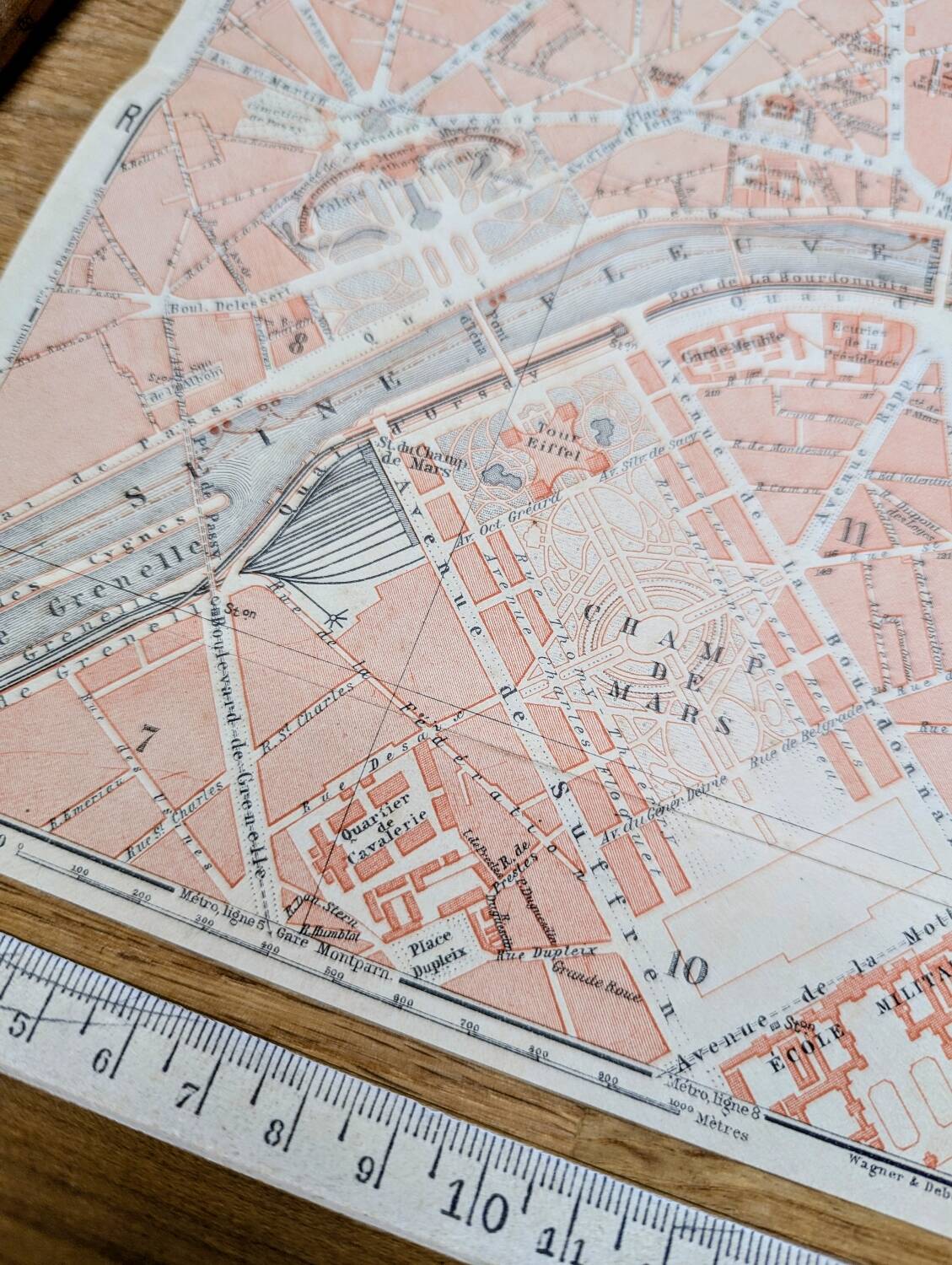 Paris, Champ de Mars, ancien plan, imprimé en 1914.