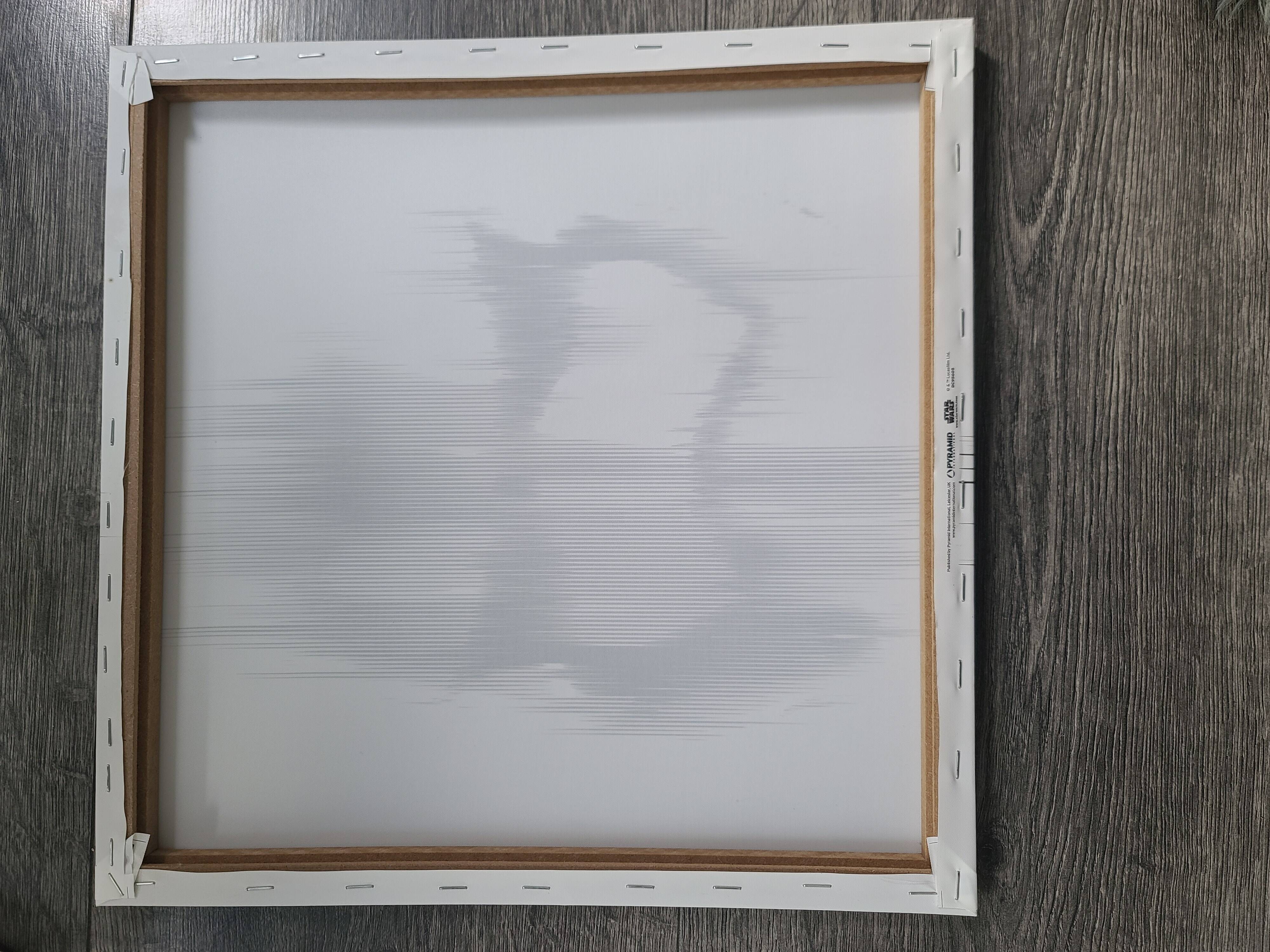 Painting on stretched canvas