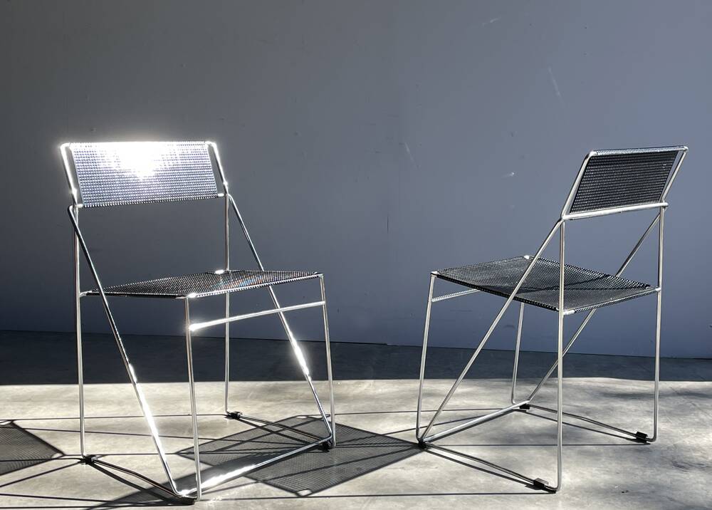 HYBODAN AS / chaises empilables vintage Nuova X-line / Niels Jørgen Haugesen