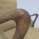 1960s, Danish armchair by Slagelse Møbelværk, model 157, velour.