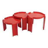 3 coffee tables by Giotto Stoppino for Kartell, 1960s