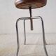 Metal and imitation leather pianist's stool