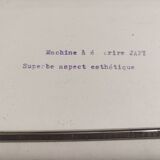 Japy portable typewriter, shiny black metal, 1950s