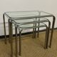 Vintage glass and chrome metal nesting tables