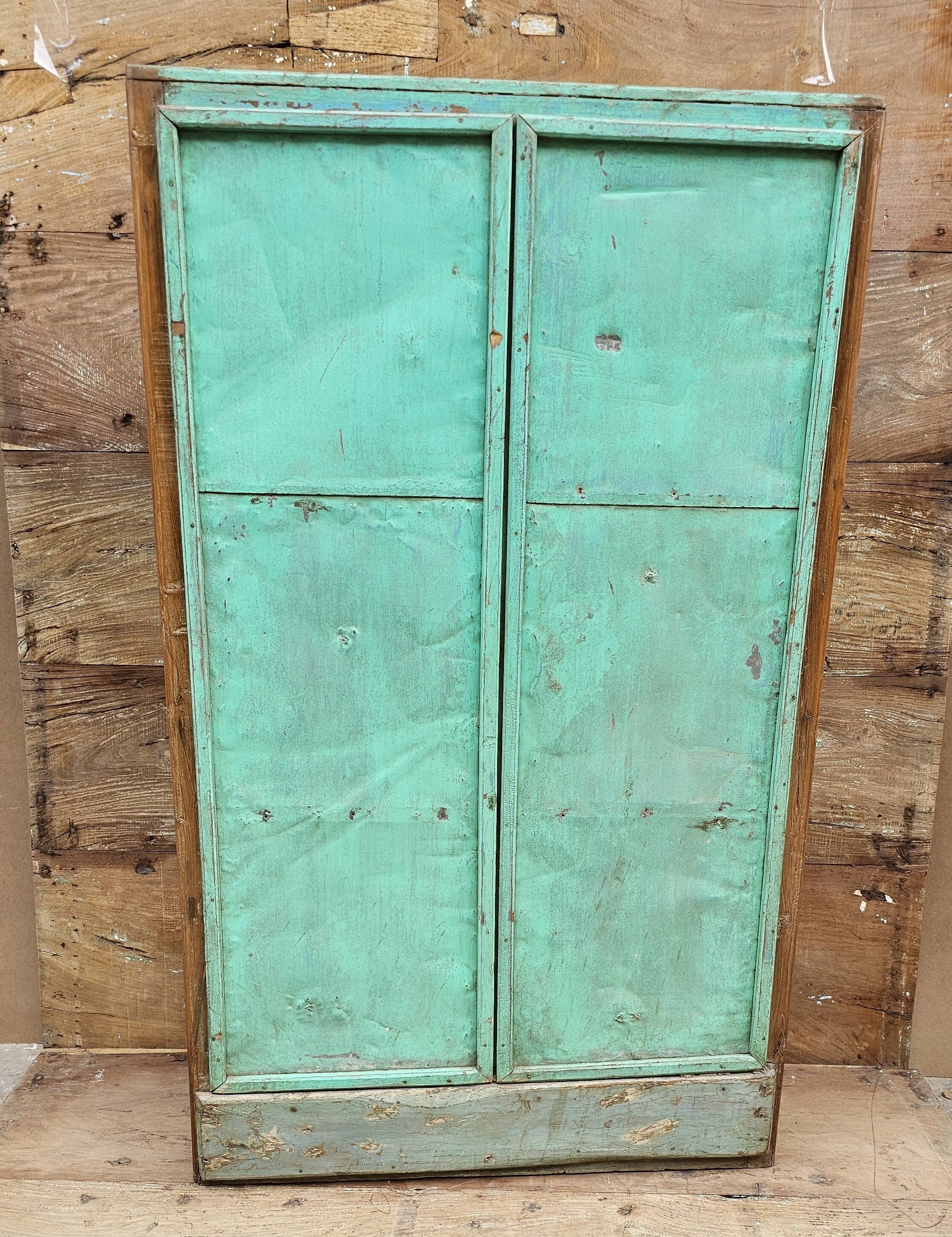 Old Art Deco glazed bookcase in Burmese teak