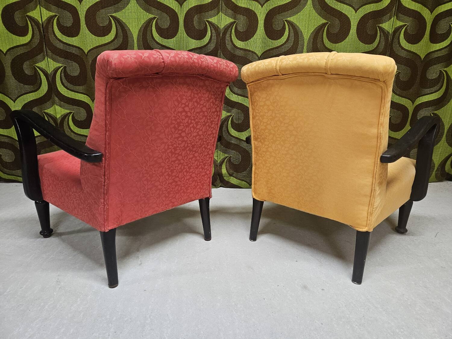 "Art Deco armchair pair 1930"