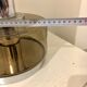 Vintage table lamp smoked glass and stainless 19x stainless steel