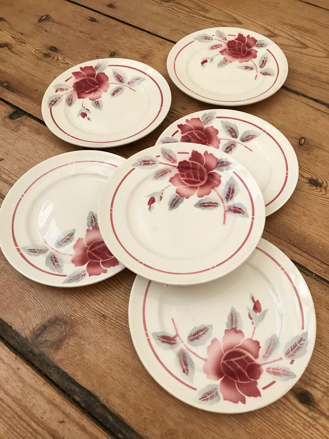 Série de 6 assiettes à dessert