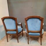 Pair of Louis XVI style armchairs