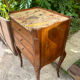 Old wooden bedside table