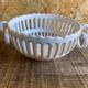 Empire malicorne white openwork ceramic pocket bowl vintage #d