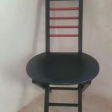 Folding chair 80s red and black