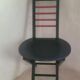 Folding chair 80s red and black