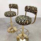 Tabourets de bar Cobra de Borje Johanson au design vintage suédois Pierre Frey
