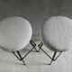 Pair of high metal bar stools, 1960s