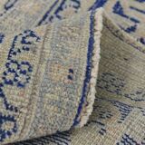 Vintage Blue & Sand Beige Large Persian Rug, 246x344Cm