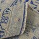 Tapis persan vintage bleu et beige sable, 246x344 cm