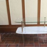 Table low double trap design 1950 vintage
