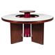 Dining table in walnut, laminate and steel by Silvio Coppola for Bernini, Italy.