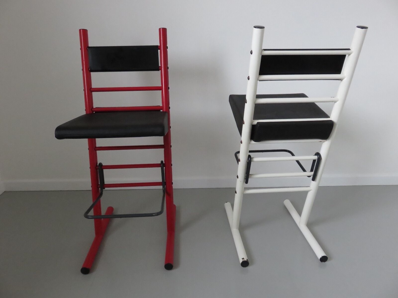 Pair of modular stools " Errebi " Italy 80s era Memphis