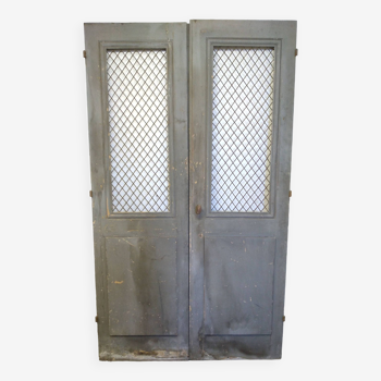 Double old mesh door