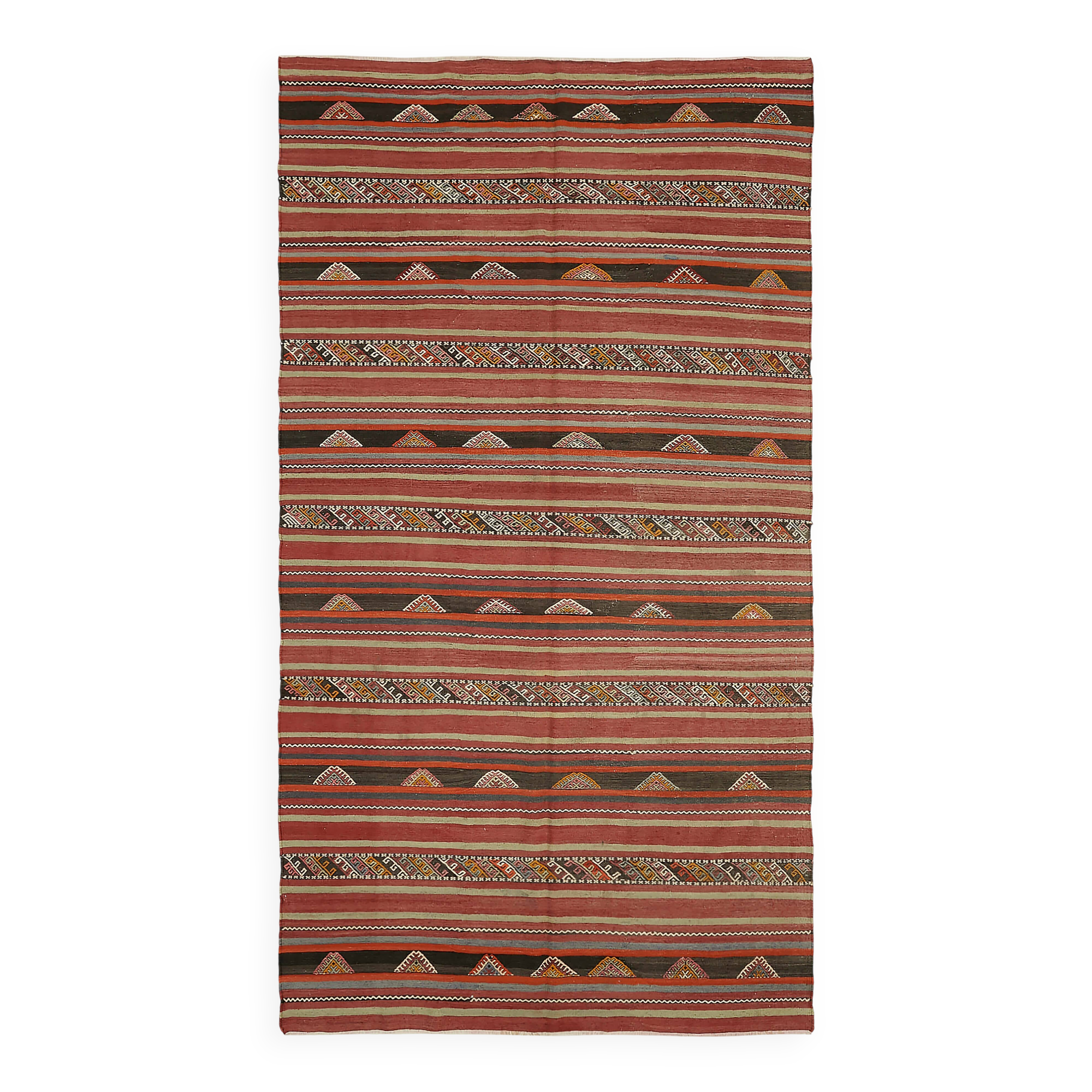 Turkish Handmade Vintage Anatolian Kilim 167 cm x 292 cm