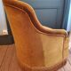 Gold velvet armchair